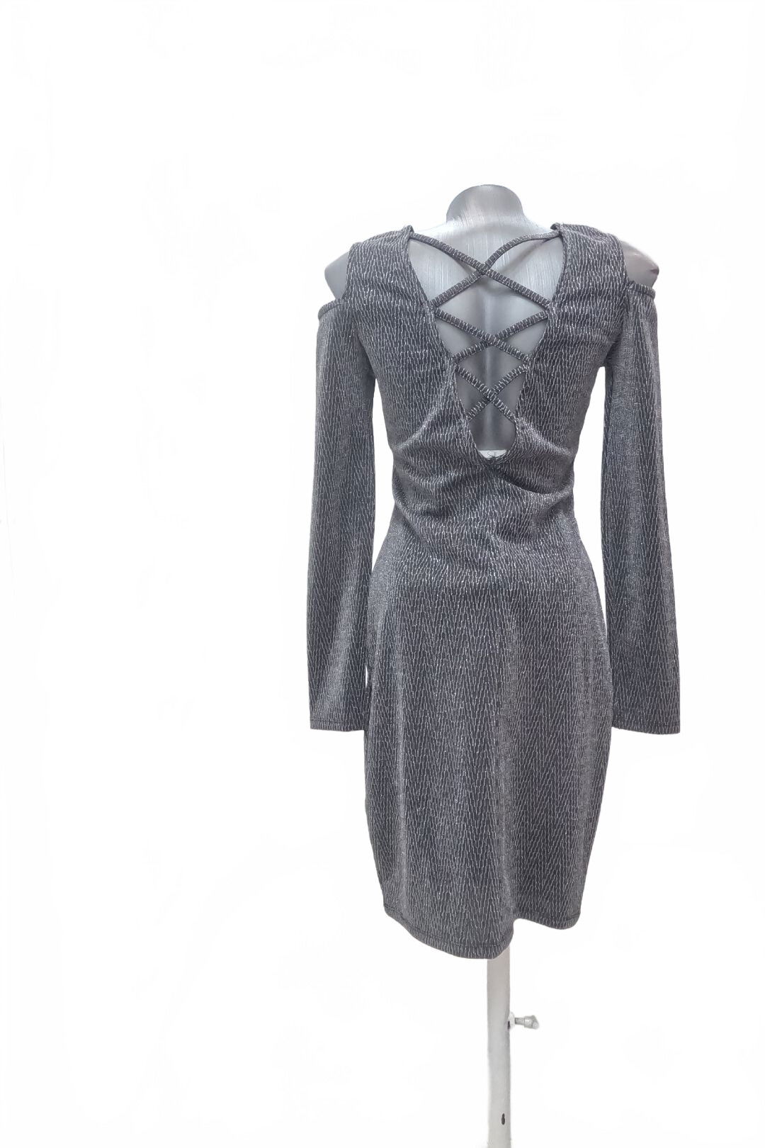 Dámske šaty Amisu, farba sivá, veľkosť 38