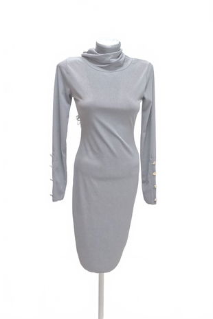 Dámske šaty New Collection, farba sivá, veľkosť XS