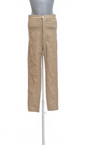 Dámske nohavice Pull&Bear, farba béžová, veľkosť 42