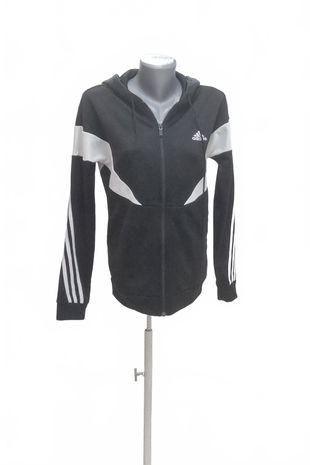 Dámska mikina Adidas bez potlače, farba čierna, veľkosť M