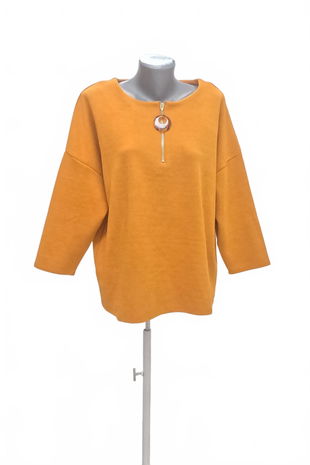 Dámská mikina Reserved bez potisku, barva žlutá, velikost XL