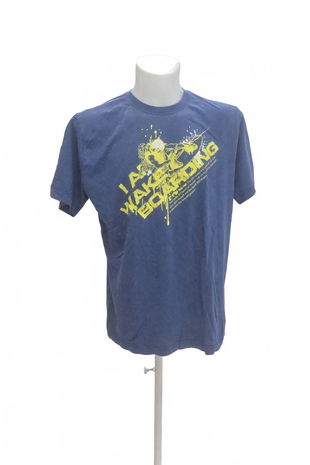 Pánské tričko North Finder s potiskem, barva modrá, velikost XL