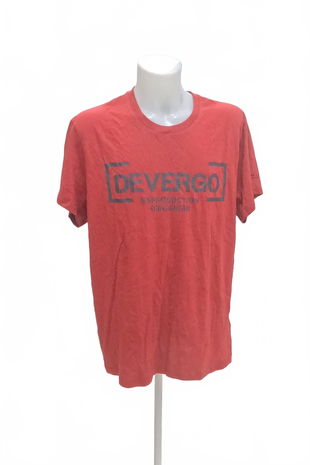 Pánské tričko Genesis s potiskem, barva červená, velikost 3XL