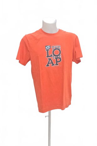 Pánské tričko Loap s potiskem, barva oranžová, velikost XL