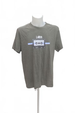 Pánské tričko Genesis s potiskem, barva khaki, velikost XL