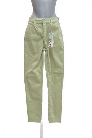 Dámske nohavice Only, farba zelená, veľkosť M
