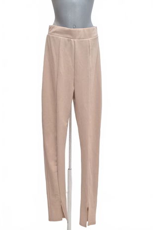 Dámske nohavice Missguided, farba béžová, veľkosť 42