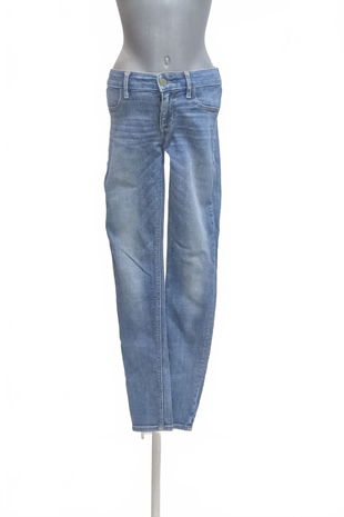 Dámske nohavice Abercrombie & Fitch, farba denim, veľkosť XS