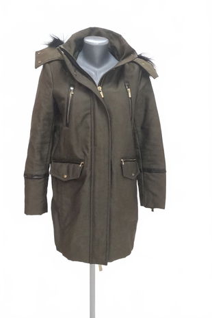 Dámska zimná bunda Mango, farba khaki, veľkosť S