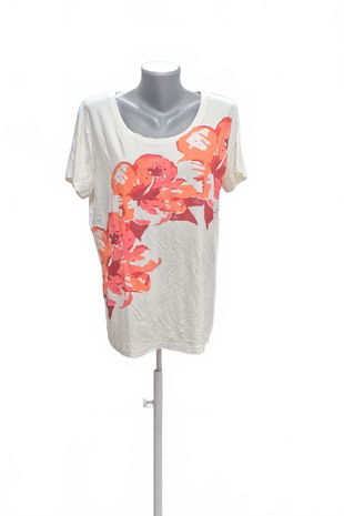 Dámske tričko Bpc Selection s potlačou, farba biela, veľkosť 40