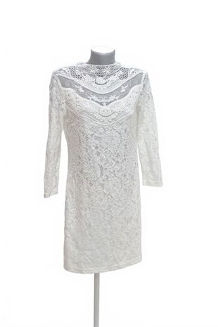 Dámske šaty Promod, farba biela, veľkosť M
