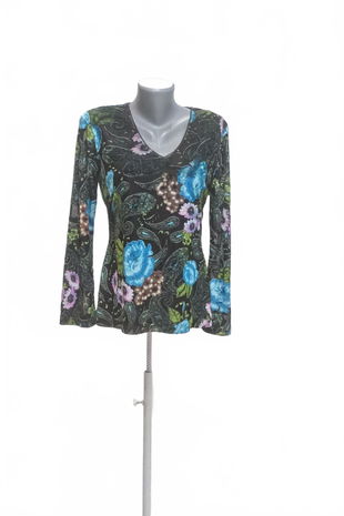 Dámske tričko Street One bez potlače, farba kvetovaná, veľkosť 42