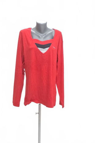 Dámské tričko Genesis bez potisku, barva červená, velikost 3XL