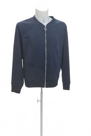 Pánská mikina H&M bez potisku, barva modrá, velikost L