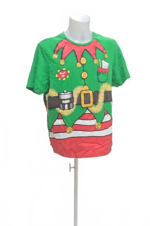 Pánské tričko F&F s potiskem, barva zelená, velikost XL