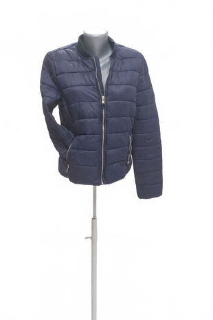 Dámska bunda Bershka, farba modrá, veľkosť L