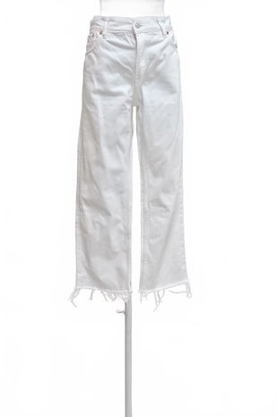 Dámske nohavice Mango, farba biela, veľkosť 40