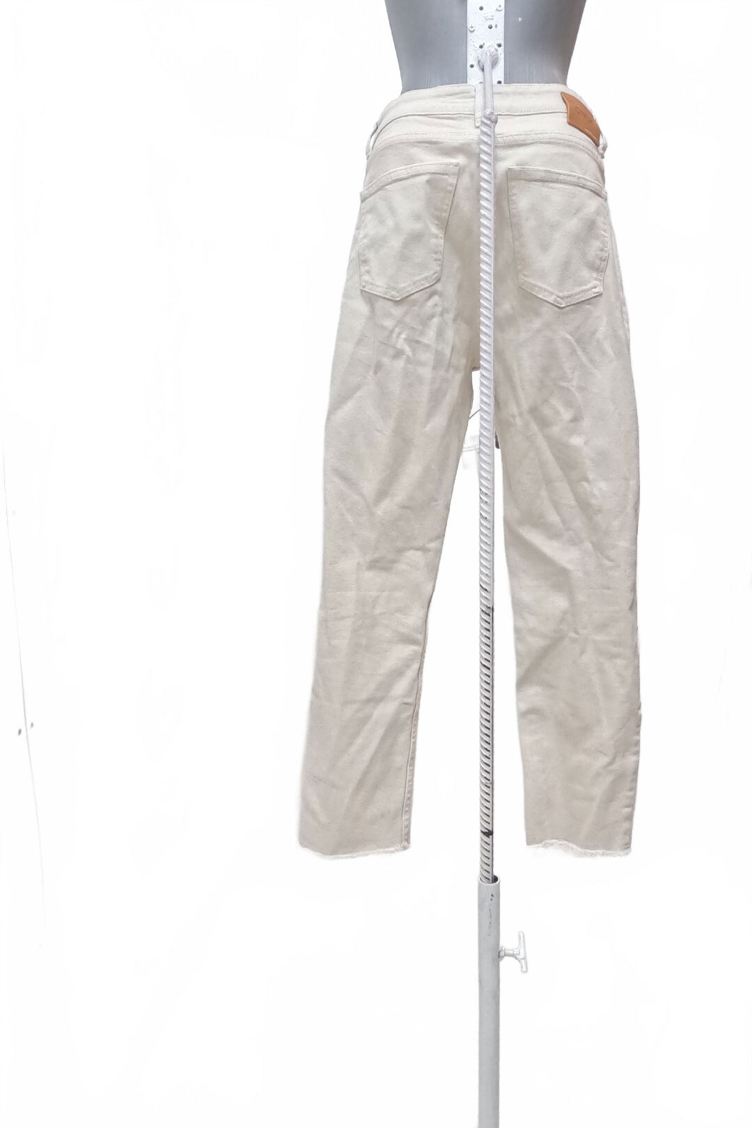 Dámske nohavice Only, farba béžová, veľkosť S