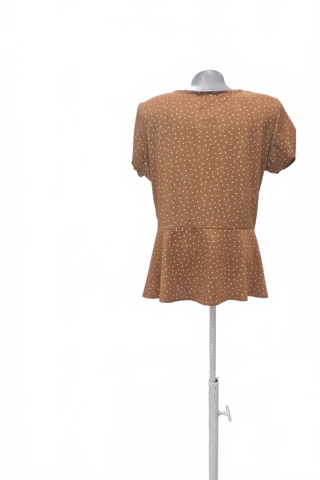 Dámské tričko Camaieu bez potisku, barva hnědá, velikost XL