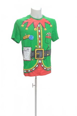 Pánské tričko F&F s potiskem, barva zelená, velikost M