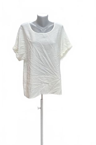 Dámske tričko Ever.me bez potlače, farba biela, veľkosť 44