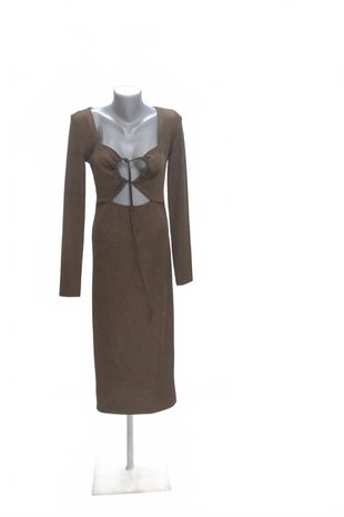 Dámske šaty Sinsay, farba hnedá, veľkosť L