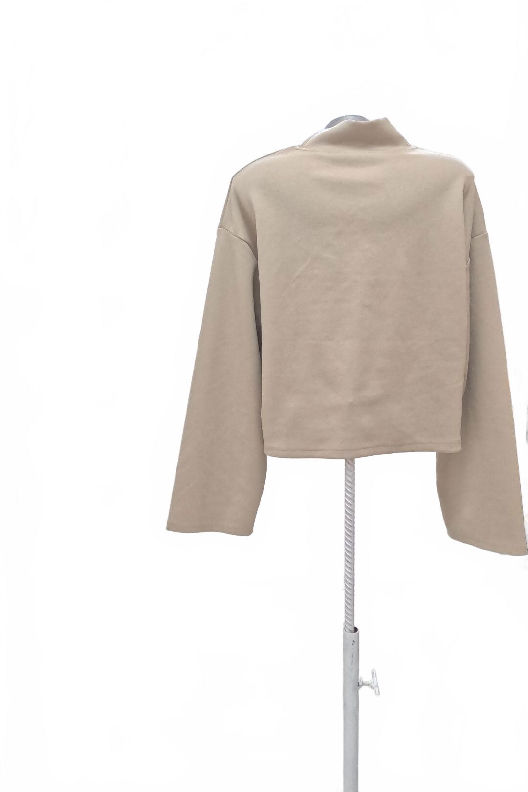 Dámská mikina Amisu bez potisku, barva béžová, velikost XL