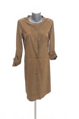 Dámske šaty Promod, farba hnedá, veľkosť S