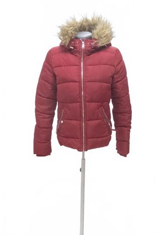 Dámska zimná bunda Bershka, farba bordó, veľkosť M