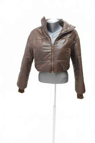 Dámska zimná bunda Shein, farba hnedá, veľkosť 34