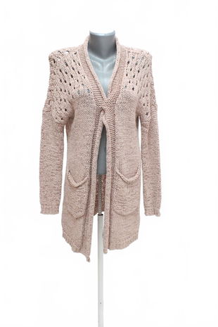 Dámsky kardigan Jean Pascale, farba ružová, veľkosť S