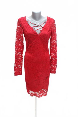 Dámske šaty Amisu, farba červená, veľkosť 40