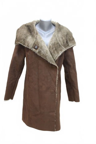 Dámsky zimný kabát Camaieu, farba hnedá, veľkosť 42