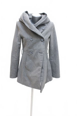 Dámsky zimný kabát Amisu, farba sivá, veľkosť 36