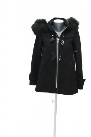 Dámsky zimný kabát Zara, farba čierna, veľkosť XS