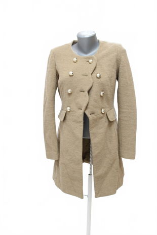 Dievčenský kabát Genesis, farba béžová, veľkosť 158