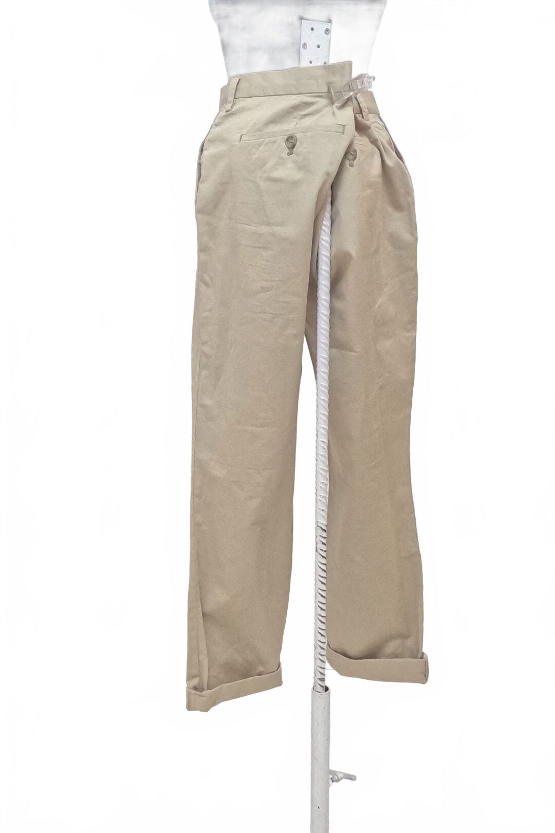 Dámské kalhoty H&M, barva béžová, velikost 54