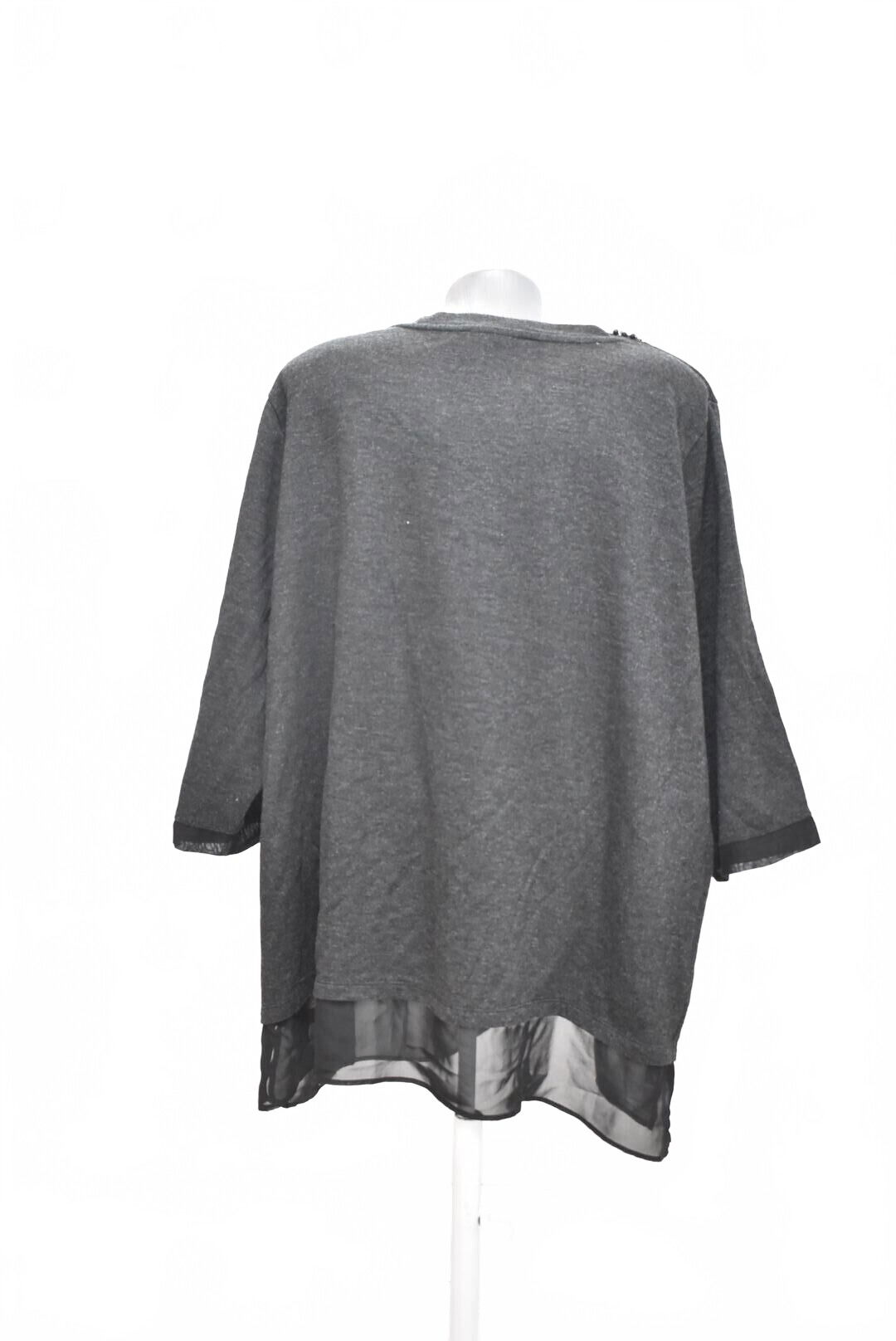 Dámská mikina C&A bez potisku, barva šedá, velikost 56