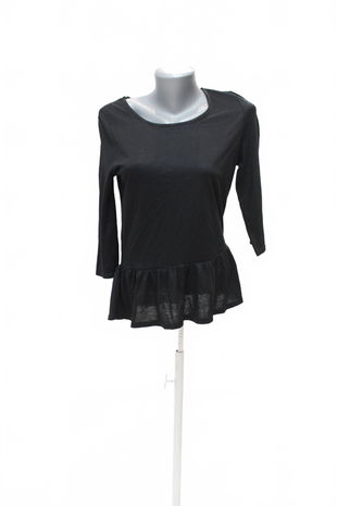 Dámske tričko Gate bez potlače, farba čierna, veľkosť M