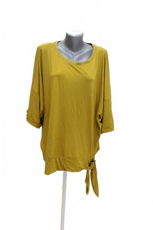 Dámské tričko F&F bez potisku, barva žlutá, velikost 50