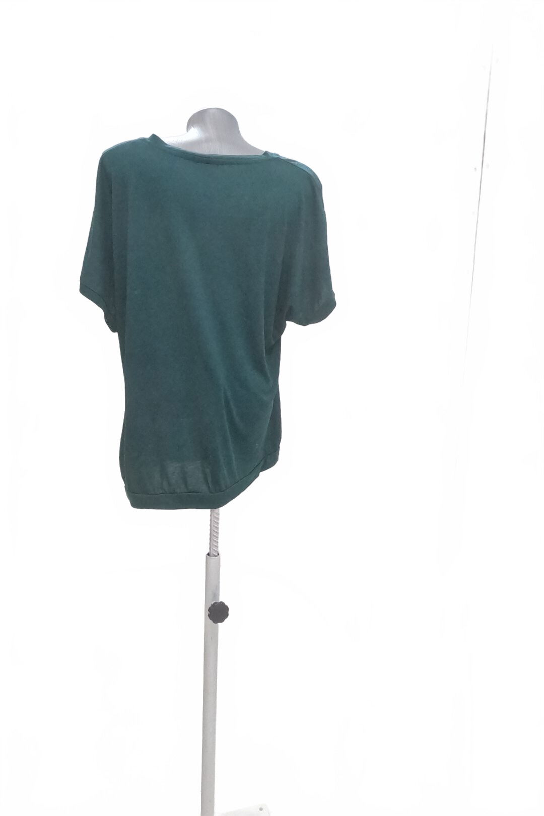 Dámske tričko Lindex bez potlače, farba zelená, veľkosť L