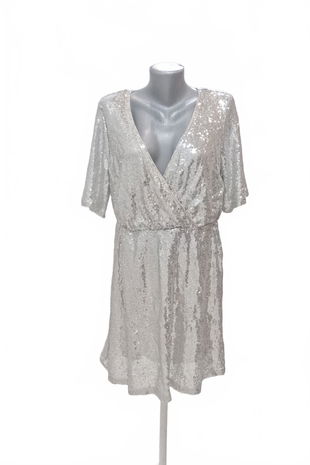 Dámske šaty Vero Moda, farba strieborná, veľkosť L