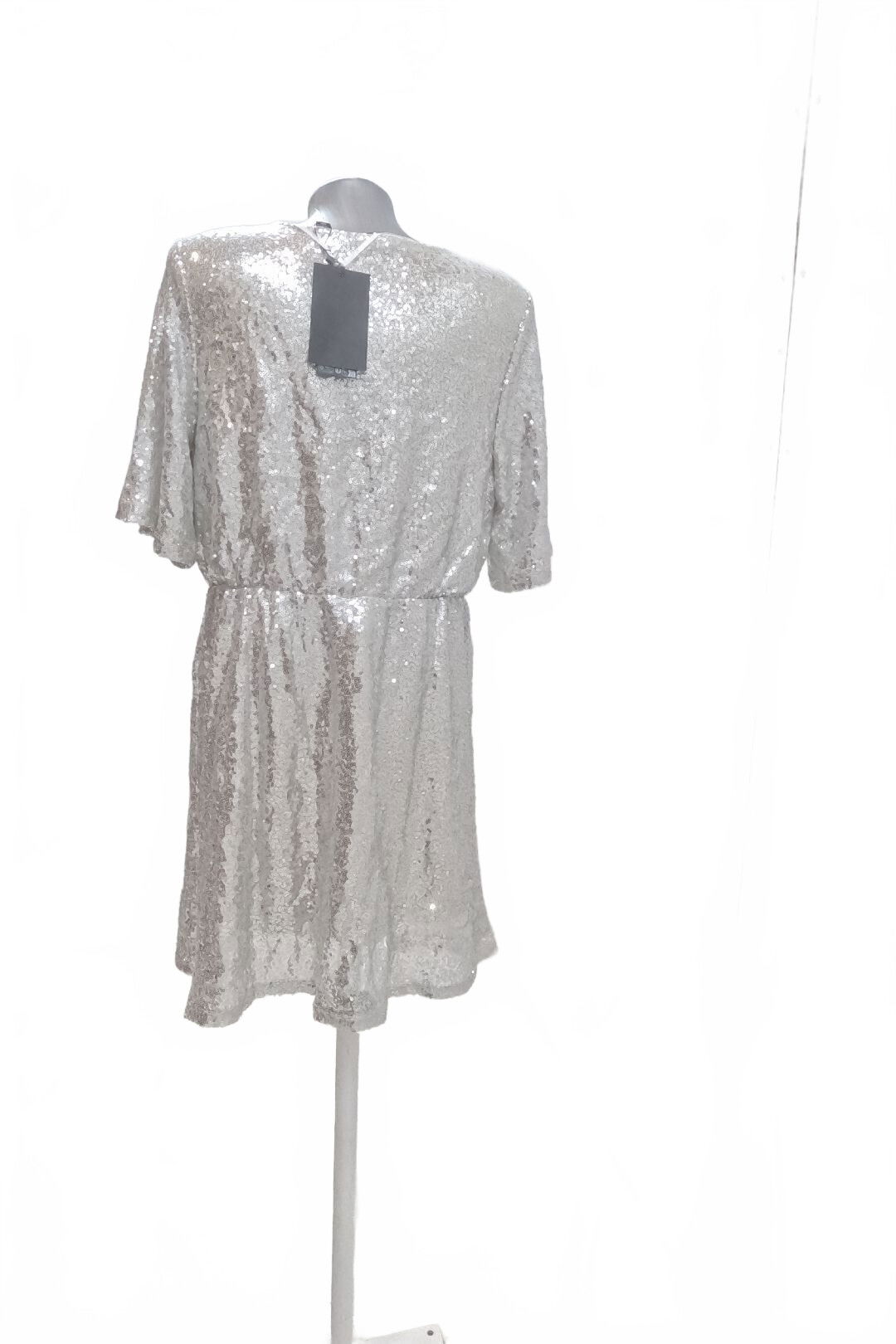 Dámske šaty Vero Moda, farba strieborná, veľkosť L