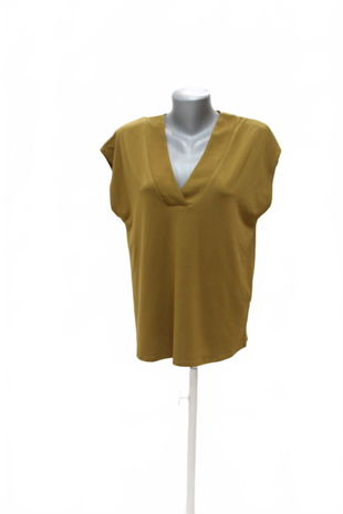 Dámske tričko Lindex bez potlače, farba hnedá, veľkosť S