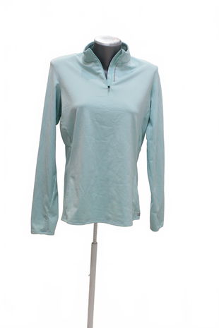 Dámska mikina Decathlon bez potlače, farba tyrkysová, veľkosť 44