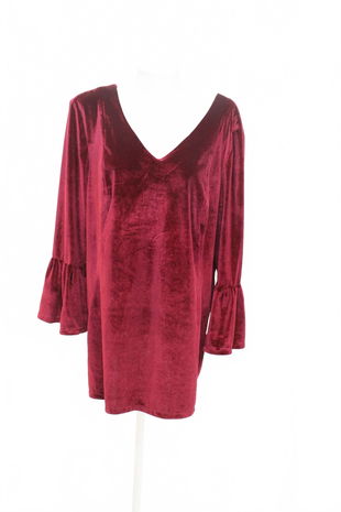 Dámské tričko Genesis bez potisku, barva červená, velikost 2XL