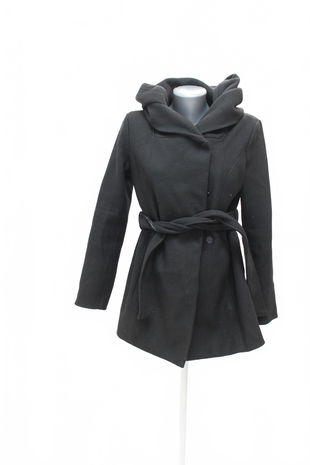 Dámsky kabát Amisu, farba čierna, veľkosť 36