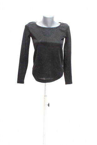 Dámske tričko Cropp bez potlače, farba čierna, veľkosť S