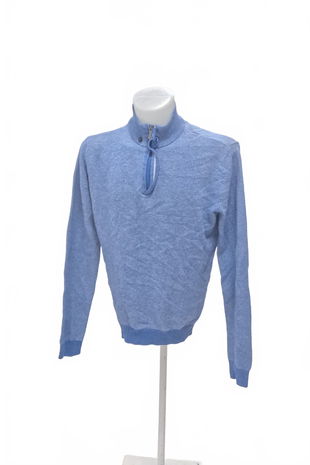 Pánská mikina C&A bez potisku, barva modrá, velikost L