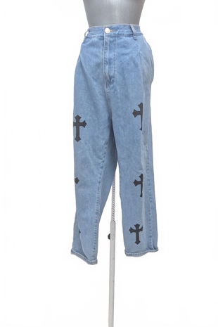 Pánské kalhoty Genesis, barva denim, velikost XL